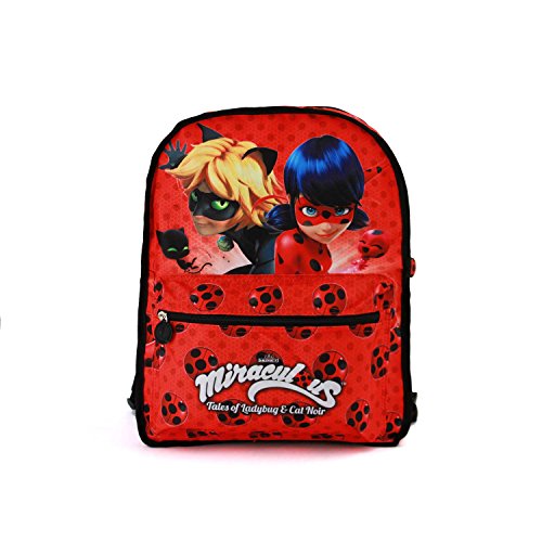 KARACTERMANIA Ladybug Cat Noir Transform, Mochila infantil reversible, 31 cm, Multicolor