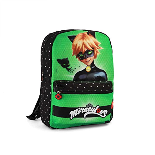 KARACTERMANIA Ladybug Cat Noir Transform, Mochila infantil reversible, 31 cm, Multicolor