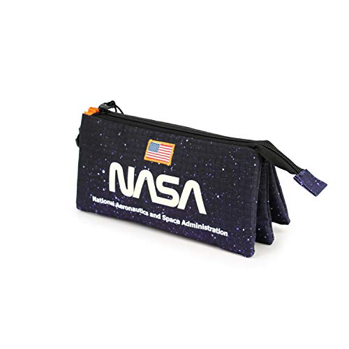 Karactermania NASA Galaxy - Estuche Portatodo Triple HS, Azul