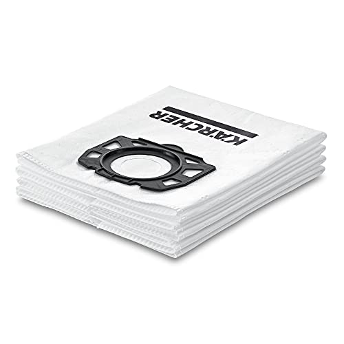 Kärcher Kit de Bolsas de Filtro de Fieltro Originales KFI 487, 4 Unidades, Doble Capa, Extremadamente Resistentes, Robustas, para Aspiradores en Seco y Húmedo WD (2.863-006.0)