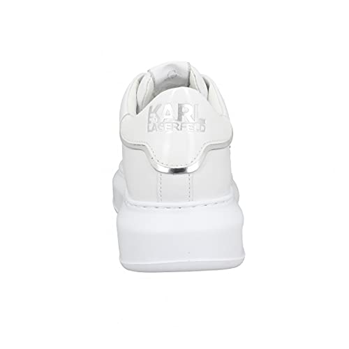 KARL LAGERFELD Kapri Metal Maison Sneaker Logo White Silver KL62539