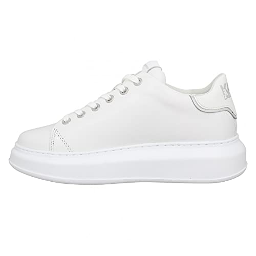 KARL LAGERFELD Kapri Metal Maison Sneaker Logo White Silver KL62539