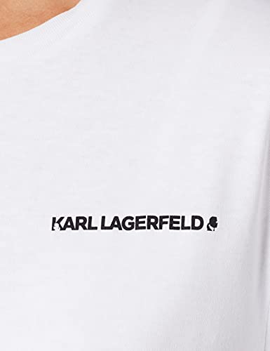 KARL LAGERFELD Logo Pyjama T-Shirt Pajama Top, Blanco, XL Unisex Adulto