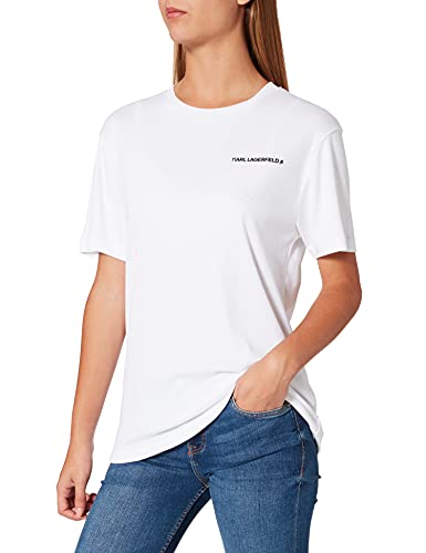 KARL LAGERFELD Logo Pyjama T-Shirt Pajama Top, Blanco, XL Unisex Adulto