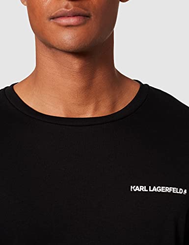 KARL LAGERFELD Logo Pyjama T-Shirt Pajama Top, Negro, XL Unisex Adulto