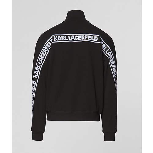 KARL LAGERFELD Lounge Logo Tape Zip Up Sudadera, Negro, XS para Mujer