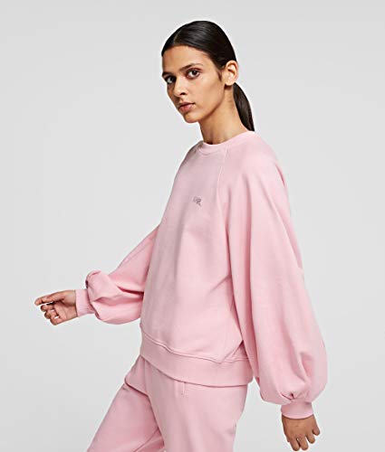 KARL LAGERFELD Sudadera con Logotipo Balloon Slv, Rosa, XL para Mujer