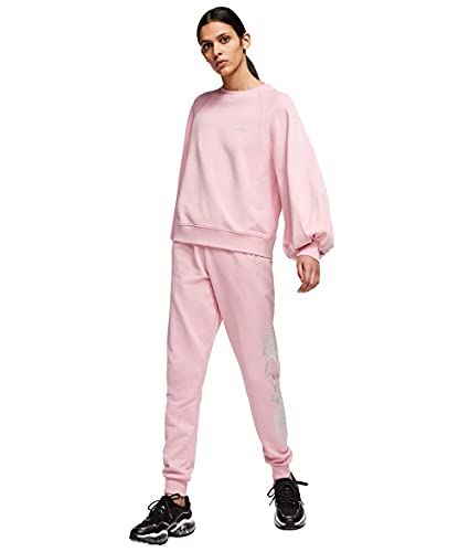 KARL LAGERFELD Sudadera con Logotipo Balloon Slv, Rosa, XL para Mujer