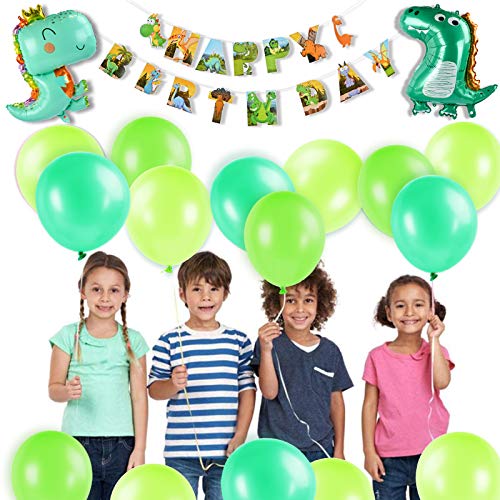 KATELUO Decoracion Cumpleaños Dinosaurios,Selva Fiesta de Cumpleaños Decoracion, Selva Fiesta de cumpleaños decoracion Niño,Decoración de globos de cumpleaños para niños. (5)