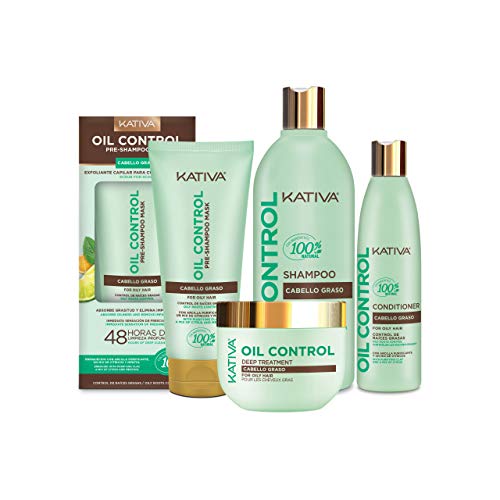 KATIVA Oil Control Shampoo, Multicolor, Naranja, 250 Mililitros