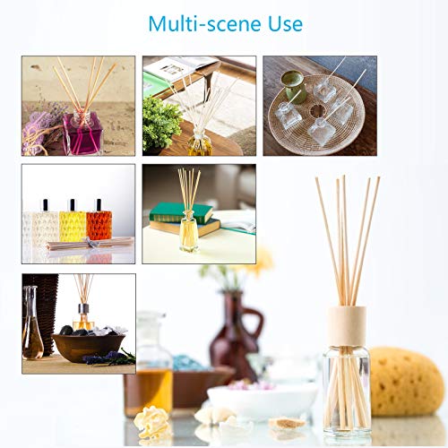 KATOOM Reed difusor de Aceite 200pcs Varillas de Reed de Rattan casero Madera Natural Sticks Fragancia para el hogar Cocina baño Sala de Estar Oficina Restaurante Hombre Mujere señorita Estudiante