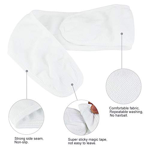 KBNIAN Cepillos de Mascarilla, Kit de 1 Diadema para Maquillaje Blanca + 3 Brocha Mascarilla Facial con Mango de Plástico Transparente, Banda para Maquillaje, Herramientas para Lavado y Mascarilla DIY