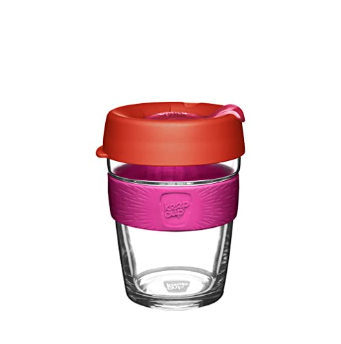 KeepCup Brew, Taza de vidrio reutilizable, mediana 12 oz/340 ml, amanecer