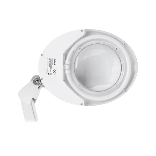Kemot NAR0299 Lámpara de taller con lupa, 5 dioptrías, 12,7 cm, 22 W, T4, cristal, color blanco