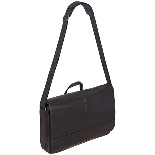 Kenneth Cole Reaction Come Bag Soon - Colombian Leather Laptop & iPad Messenger, Brown