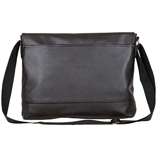 Kenneth Cole Reaction Grand Central Vegan Leather Laptop & Tablet Crossbody Travel Messenger Bag, Bolso Bandolera de Piel portátil y Tablet Unisex Adulto, marrón, Talla única