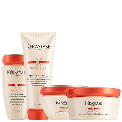 Kerastase Nutritive Bain Magistral 250 ml, fondant 200 ml, crema 150 ml y máscara 200 ml paquete