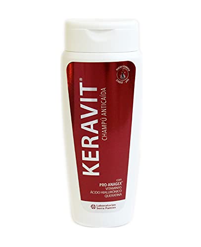KERAVIT Champú Anticaída 200 ml con Pro-Anagex®, activo que ayuda a prevenir y frenar la caída del cabello, así como aumentar la densidad capilar y ralentizar el envejecimiento | PH5, SYNDET