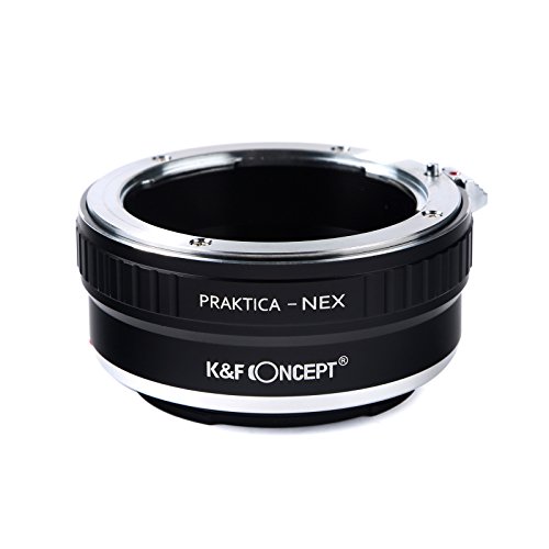 K&F Concept Praktica B Adaptador ∙Compatible con Cámara Sony E-Mount (NEX/Alpha) ∙ Adaptador para Lente Praktica B