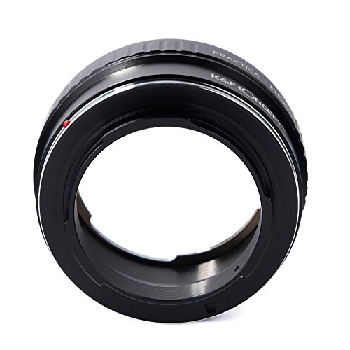 K&F Concept Praktica B Adaptador ∙Compatible con Cámara Sony E-Mount (NEX/Alpha) ∙ Adaptador para Lente Praktica B