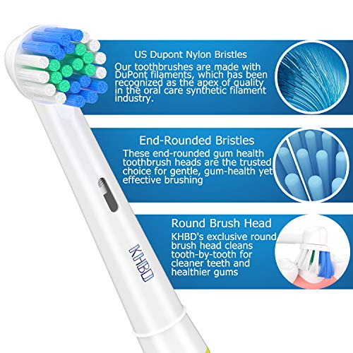 KHBD Recambios Cepillos Compatible con Oral B, Cabezales de Precisión para de Cepillo de Dientes Eléctrico Oral B, Paquete de 16