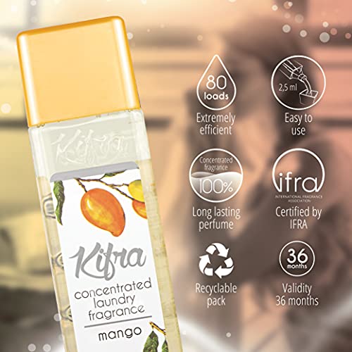 KIFRA MANGO Perfume de Lavandería Concentrado 200ml 80 Ciclos de Lavado