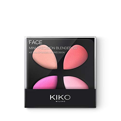 KIKO Milano Mini Precision Blender Kit | Miniesponjas para bases de maquillaje y correctores, 4 unidades