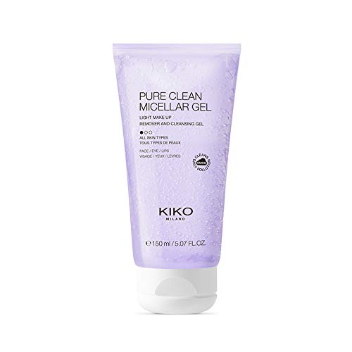 KIKO Milano Pure Clean Micellar Gel | Gel micelar desmaquillante para la limpieza de rostro, contorno de ojos y labios