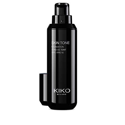 KIKO Milano Skin Tone Foundation 10 | Base de maquillaje fluida iluminadora SPF 15