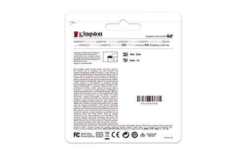 Kingston Canvas Select Plus Tarjeta microSD, SDCS2/32GBSP Class 10