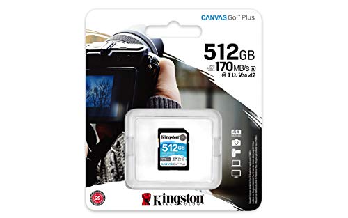 Kingston SDG3/512GB Tarjeta de memoria SD ( 512GB SDXC Canvas Go Plus 170R C10 UHS-I U3 V30 )