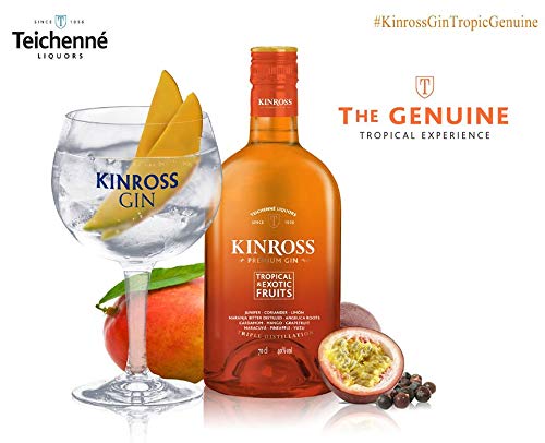 Kinross Gin premium tropical&exotic fruits - 3 botellas x 700 ml - Total: 2100 ml