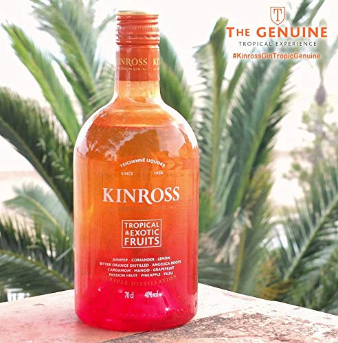 Kinross Gin premium tropical&exotic fruits - 3 botellas x 700 ml - Total: 2100 ml