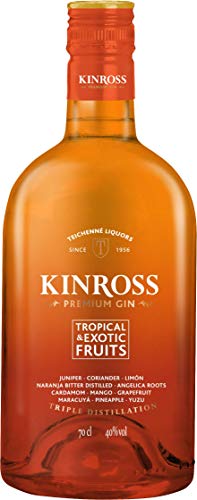 Kinross Gin premium tropical&exotic fruits - 3 botellas x 700 ml - Total: 2100 ml