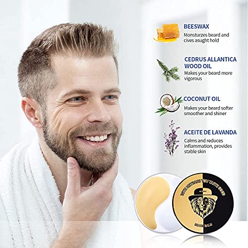 Kit Barba Cuidado para Hombre, METRANS Kit Crecimiento Barba, Derma Roller Aceite Barba Bálsamo Barba para Crece Barba Peine Barba Tijeras Barba Bolsa, Regalo para Hombre