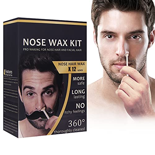 Kit De Cera Para La Nariz Para Hombres,Cera Para El Pelo De La Nariz,Juego De Regalo Para Hombres Con Cera Para La Nariz,Kit De Cera Para La Nariz Para Hombres (100g/ 12 Veces De Uso)