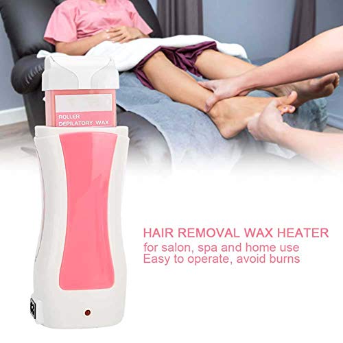 Kit de Depilación, Calentador de Cera Portátil para Depilación Calentador de Cera Enrollable Depiladora Eléctrica Depilación Fácil con Bandas para Hombres Y Mujeres Calentador de Cera Caliente