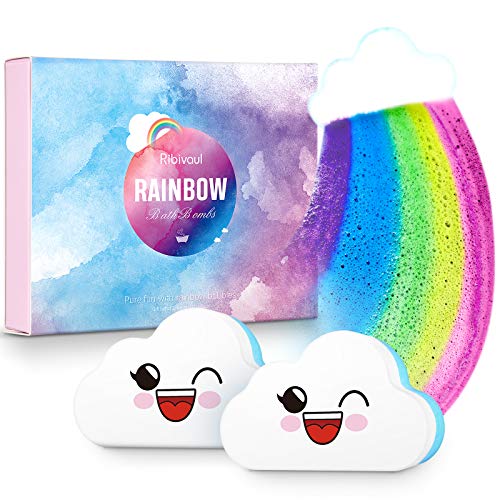 Kit de Regalo Bombas de Baño, Ribivaul Bombas de Baño Hecho a Mano con Ingredientes Naturales y Orgánicos, Opción de Kit Regalo Ideal para Halloween / Navidad, 4.65 oz x 2Pcs