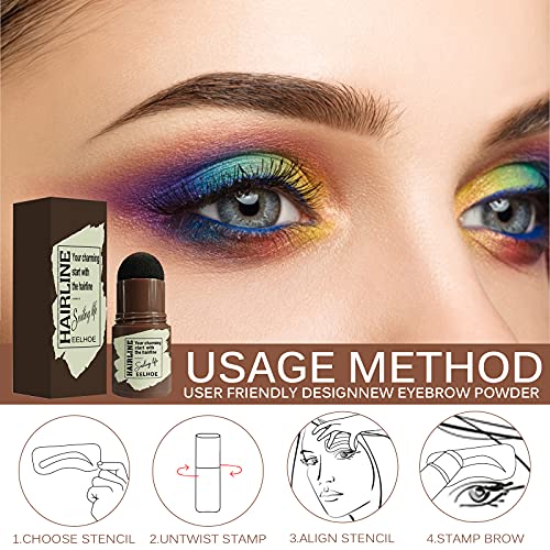 Kit de sellos de cejas, ajustables, impermeables, con diseño de cejas, con plantillas de cejas, herramientas de maquillaje para mujeres