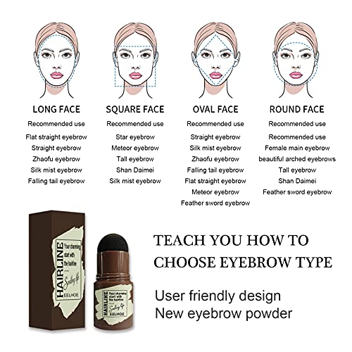 Kit de sellos de cejas, ajustables, impermeables, con diseño de cejas, con plantillas de cejas, herramientas de maquillaje para mujeres
