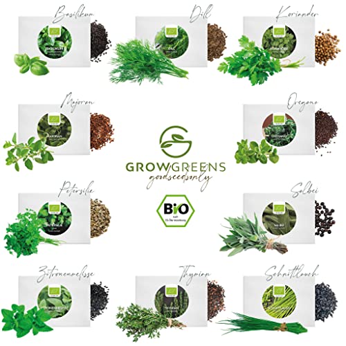 Kit de semillas plantas aromaticas ecologicas - set de semillas de hierbas aromaticas para jardín de hierbas interior o exterior