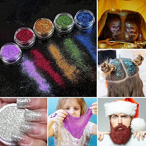 Kit de Tatuajes Purpurina Temporales, 36 Colores Brillo con 182 Plantillas, 215 Gemas para Niños, Niña, Adulto -No Tóxico Tatuaje de Maquillaje Cara y Cuerpo para Fiestas, Cumpleaños, Carnaval, Pascua