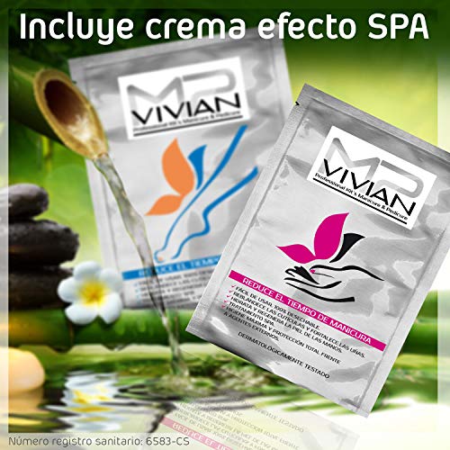 KIT profesional manicura y pedicura efecto SPA desechables. Tratamiento integral manos y uñas.