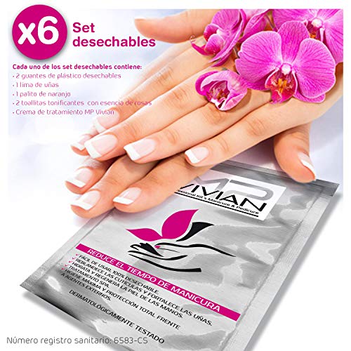 KIT profesional manicura y pedicura efecto SPA desechables. Tratamiento integral manos y uñas.