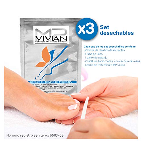 KIT profesional manicura y pedicura efecto SPA desechables. Tratamiento integral manos y uñas.