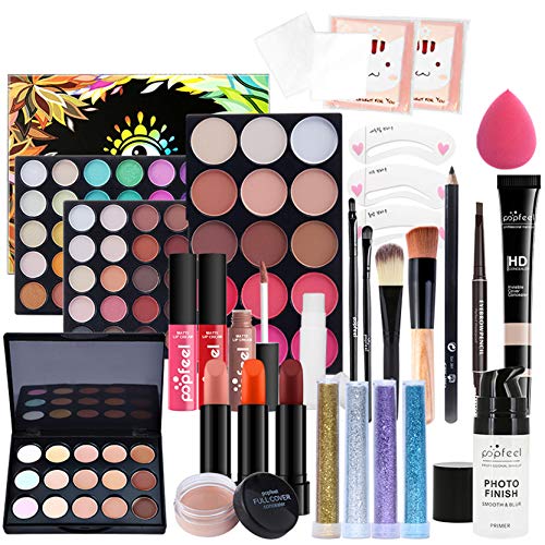 Kits de Maquillaje, Set de Cosméticos Todo en Uno, Set de Regalo de Maquillaje Kit de Inicio Completo con Sombras de Ojos, lápiz Labial, Kit de Cosméticos para Niñas Mujeres#1