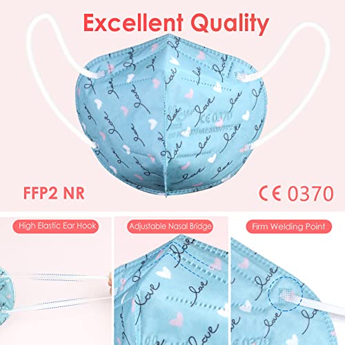 KKmier Mascarillas FFP2 Homologadas, Mascarilla (30 Pack) ffp2 con Pendientes Elásticos y Clip Nariz Adaptable, Protección de 5 capas y Filtración de Partículas (EFP) ≥95% [Certificada CE]