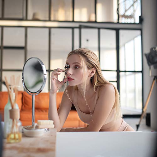 KLIHN – Exclusivo rizador de pestañas de oro rosa, con 5 recambios de goma, rizador pestañas perfecto para unas pestañas rizadas, eyelash curler de alta calidad.