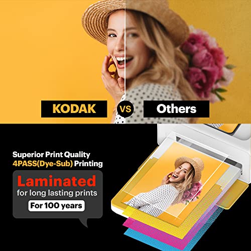 Kodak PD460 Dock Plus, Impresora Fotos movil 10X15Cm, con 90 Hojas para Fotos, Impresora Bluetooth, Cable USB-C Y Lightning, Impresora para Móvil Portátil Smartphone, iOS Y Android