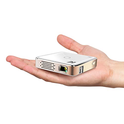 Kodak Ultra Mini Proyector portátil de 75 lúmenes - HD LED DLP Proyector recargable Altavoz incorporado, pantalla de 100 "- HDMI, USB y Micro SD - Compatible con dispositivos iOS y Android